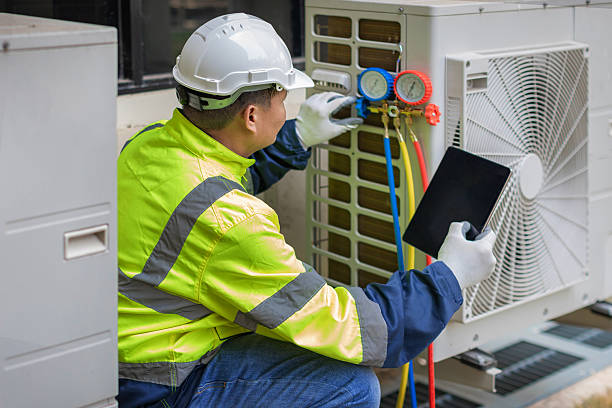 Professional Air Duct Cleaning technician working in Lombard, IL